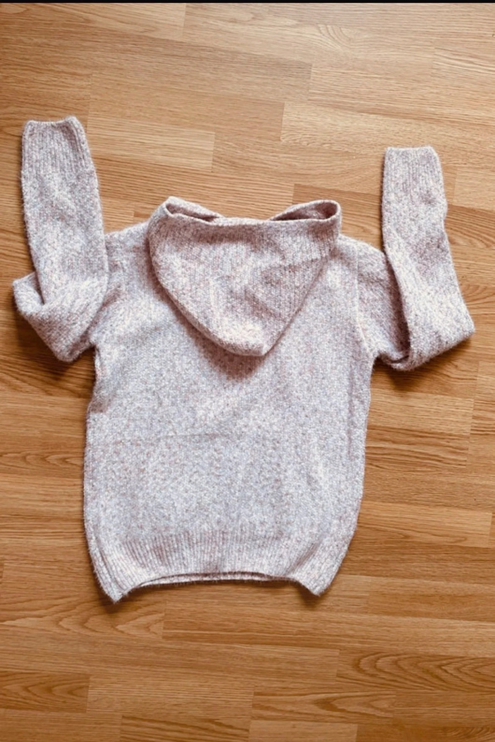 Roze gebreide hoodie – photo 2